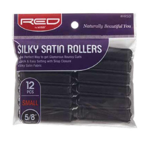 Red By Kiss Silky Satin Rollers 5/8" Diameter Small (12pcs)