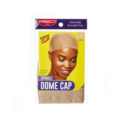 Red By Kiss Spandex Dome Cap (Natural Brown)