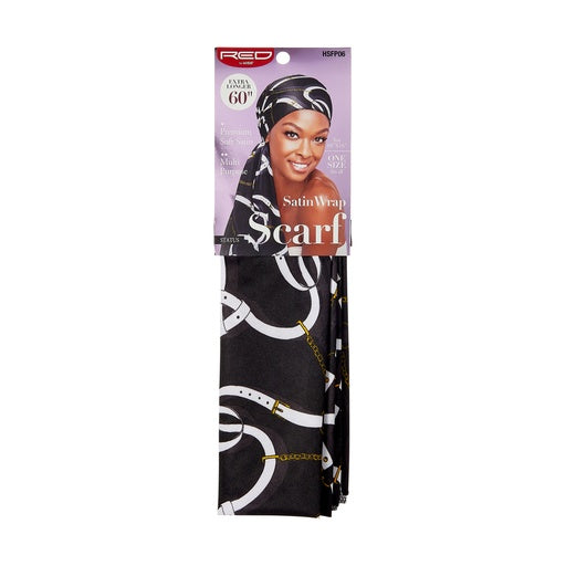 Red By Kiss satin Wrap Scarf (Status)