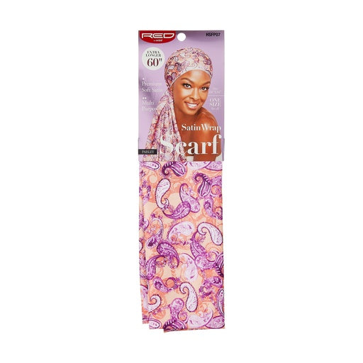 Red By Kiss Satin Wrap Scarf (Paisley)