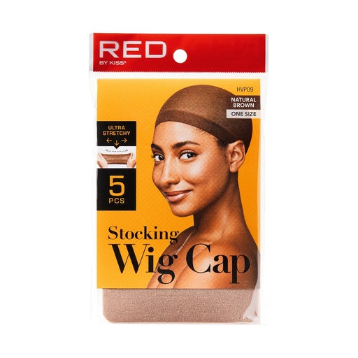 Red By Kiss Stocking Wig Cap 5pcs (Natural Brown)