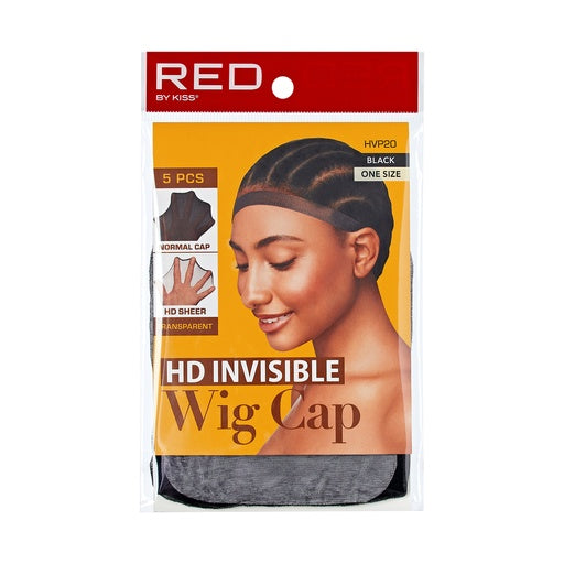 Red By Kiss HD Invisible Wig Cap 5pcs (Black)