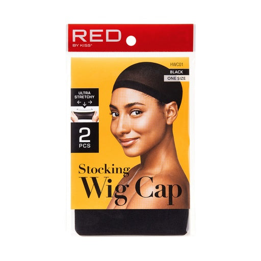 Red By Kiss Stocking Wig Cap 2pcs (Black)