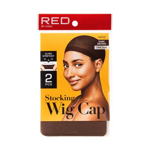 Red By Kiss Stocking Wig Cap 2pcs (Brown)