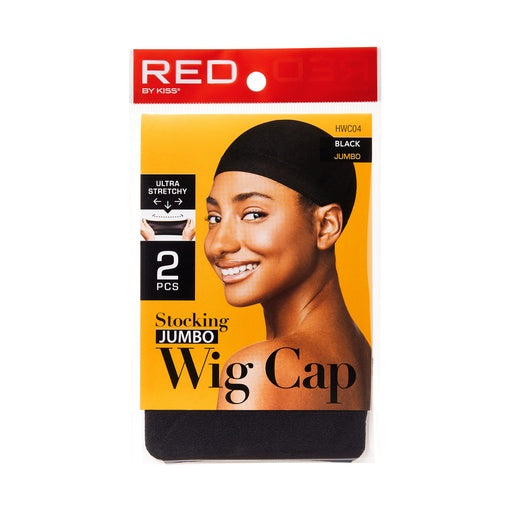 Red By Kiss Jumbo Stocking Wig Cap 2pcs (Black)