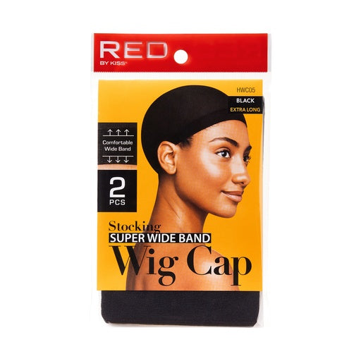 Red By Kiss Super Wide Band Wig Cap 2pcs (Black)