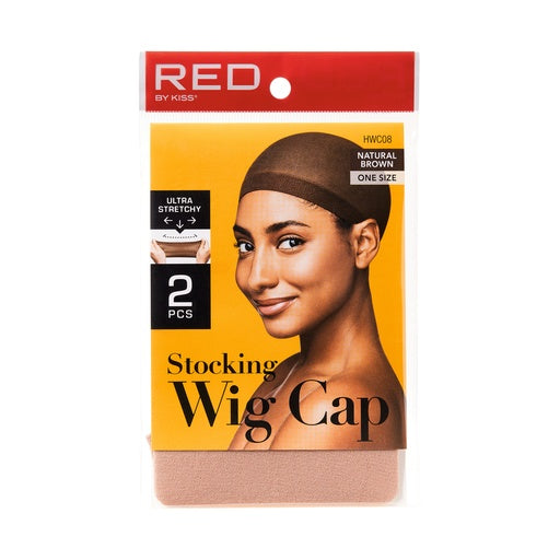 Red By Kiss Stocking Wig Cap 2pcs (Natural Brown)