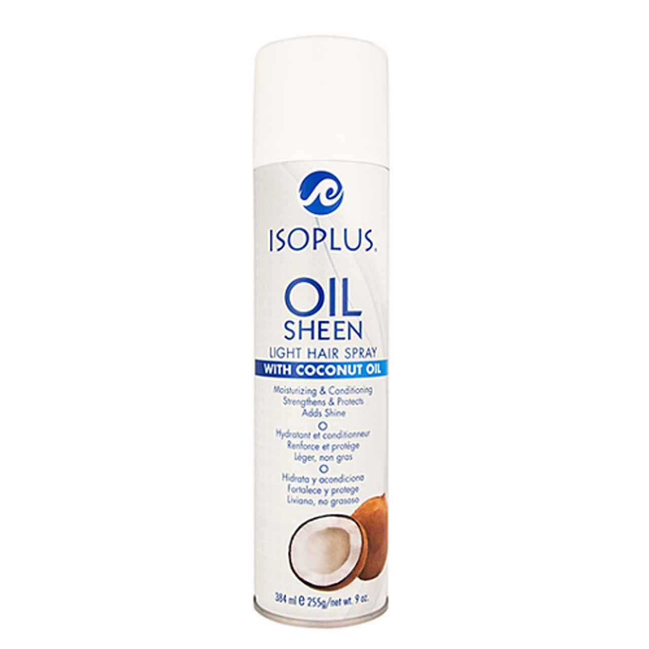 Isoplus Oil Sheen Light Hair Spray with Coconut Oil 9oz