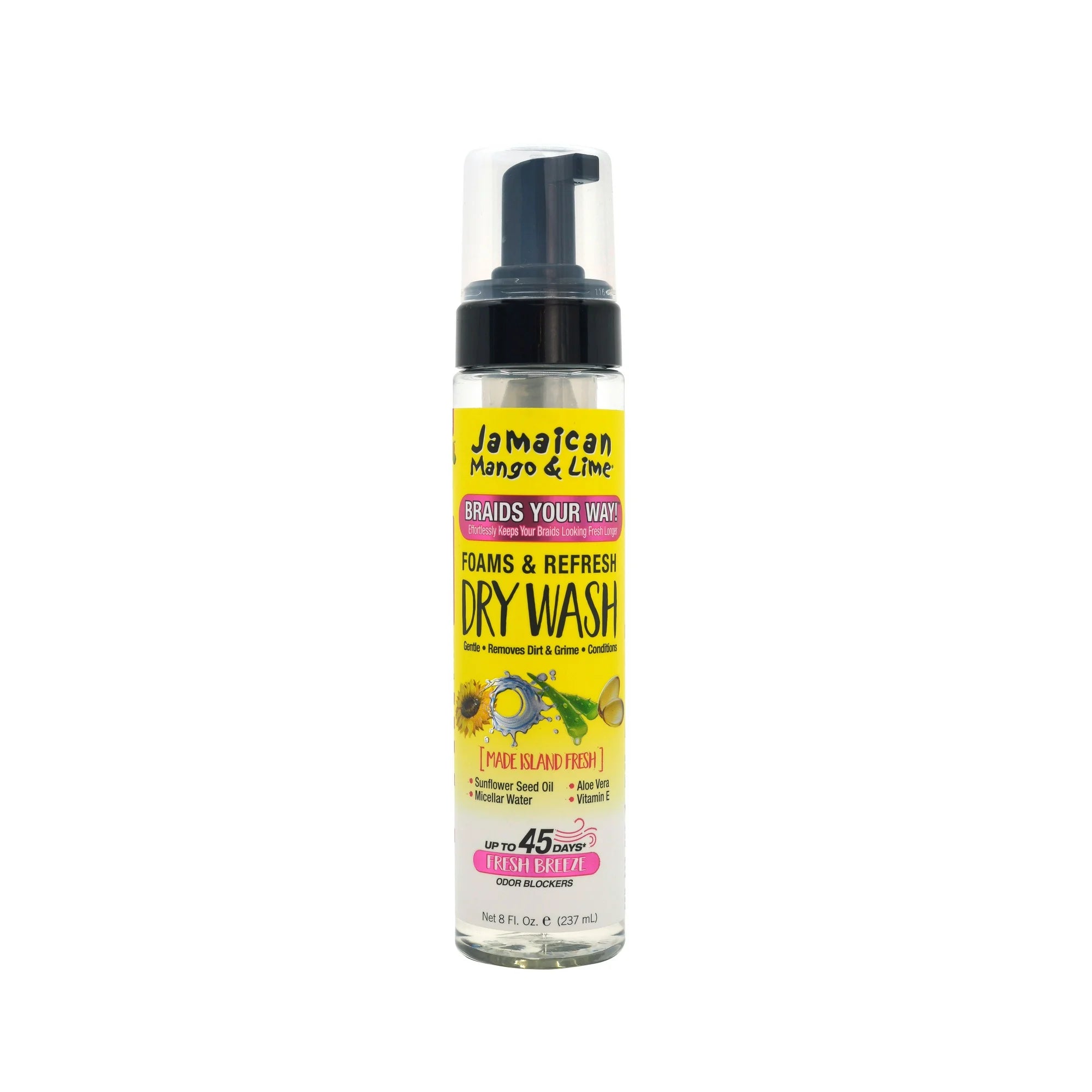 Jamaican Mango & Lime  Braids Your Way Foams & Refresh Dry Wash 8oz