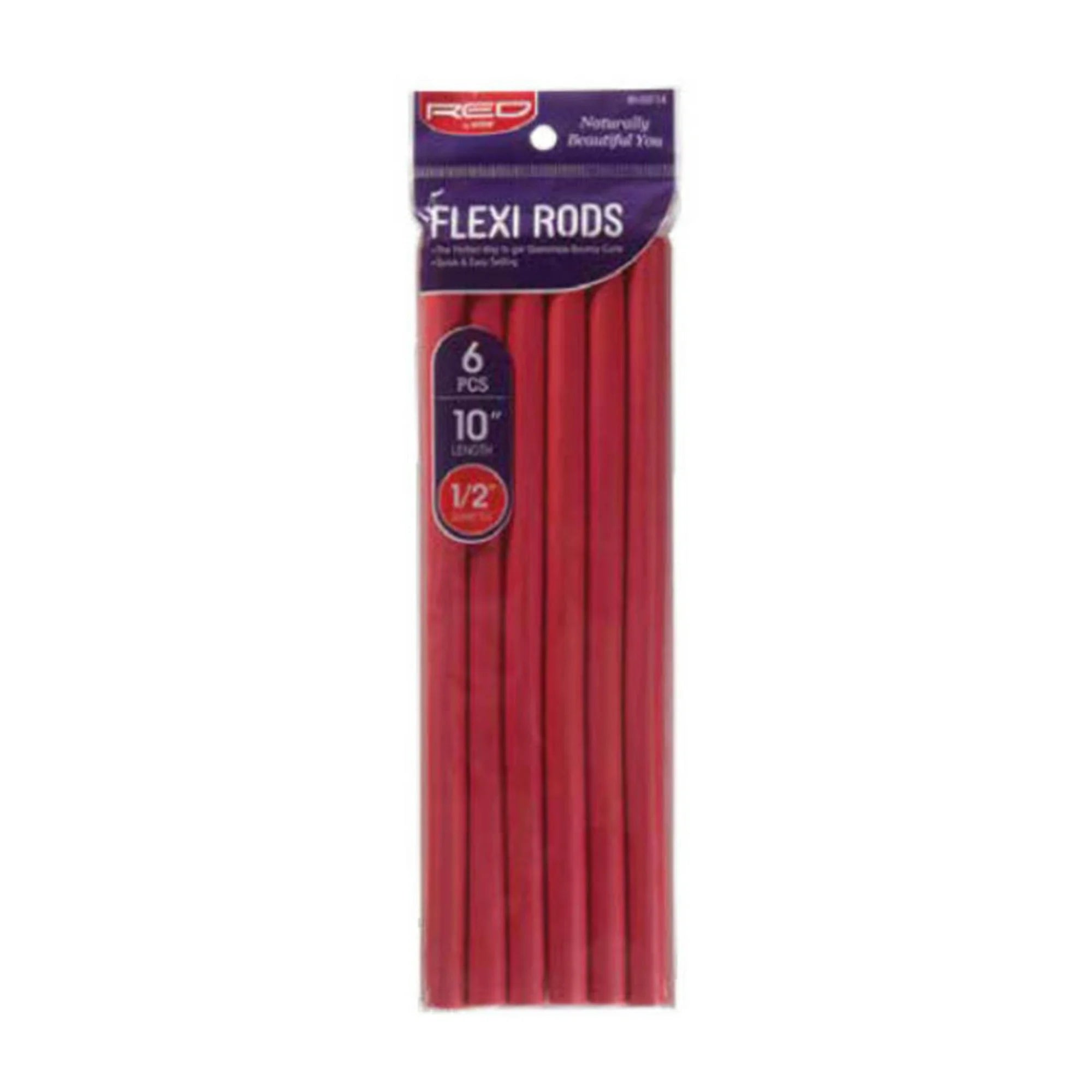 Red By Kiss Flexi Rods 10" Length 1/2" Diameter (6pcs)