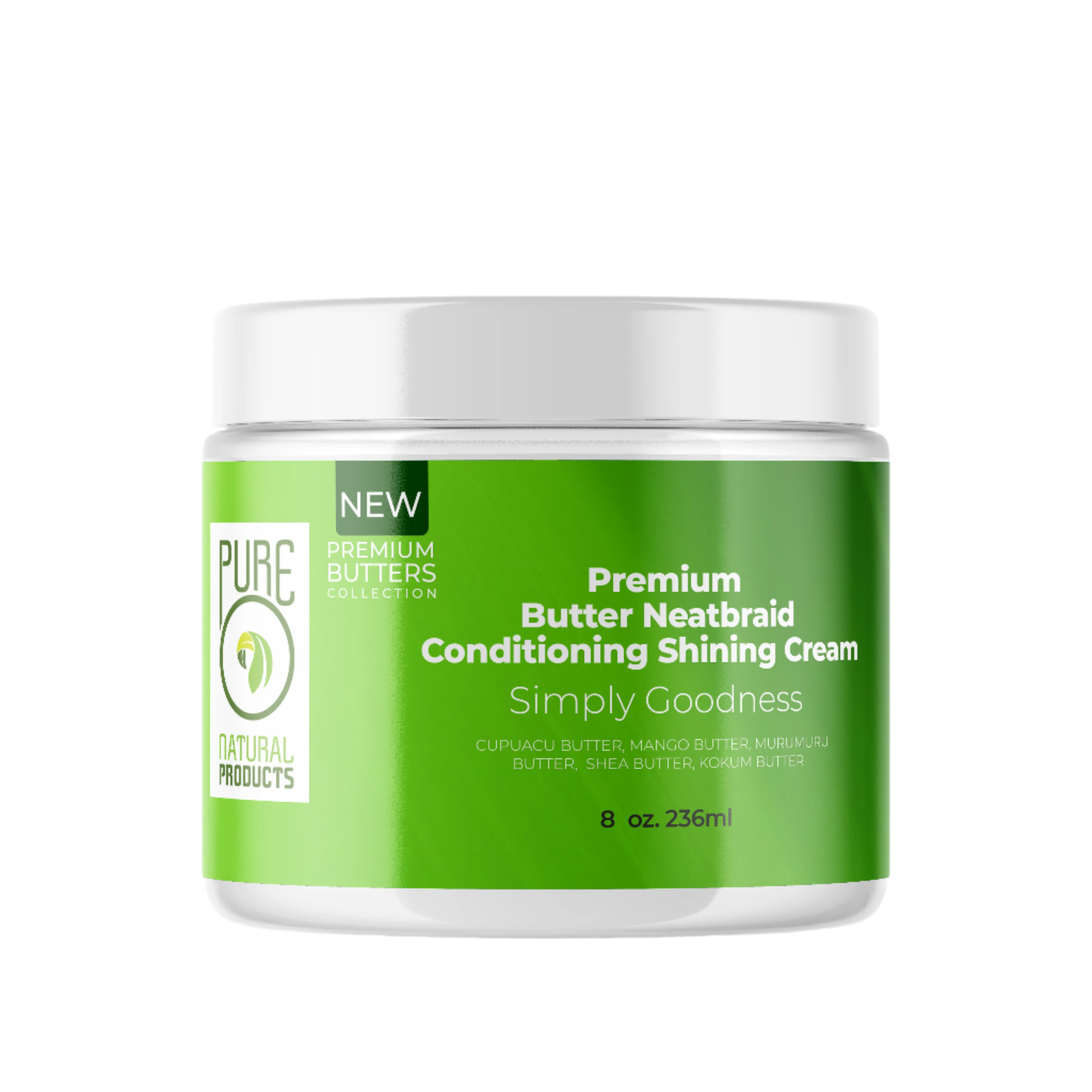 Pure O Premium Five Butters Neatbraid Conditioning Shining Cream 8oz