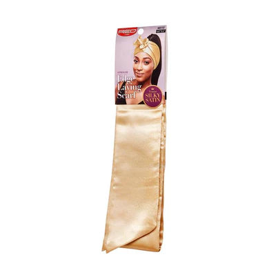 Red BY Kiss Silky Satin Edge Laying Scarf (Gold)