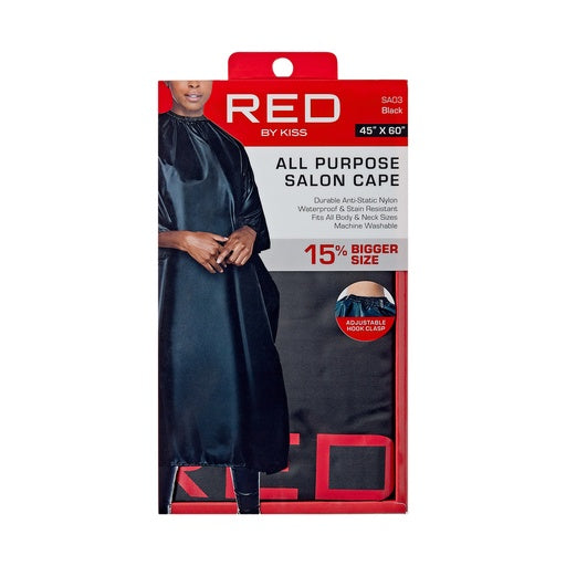 Red By Kiss All Purpose Salon Nylon Cape (Black)