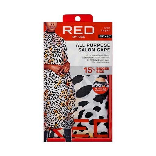 Red By Kiss All Purpose Salon Nylon Cape (Leopard)