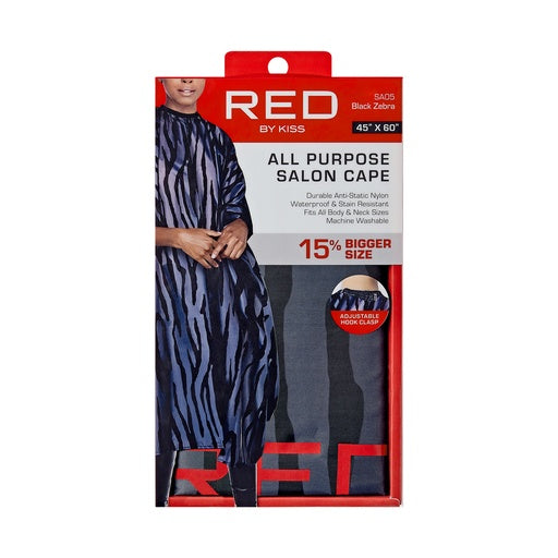 Red By Kiss All Purpose Salon Nylon Cape (Zebra)