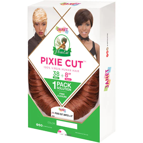 Janet Collection Pixie Cut 38PCS + 8″(4PCS)