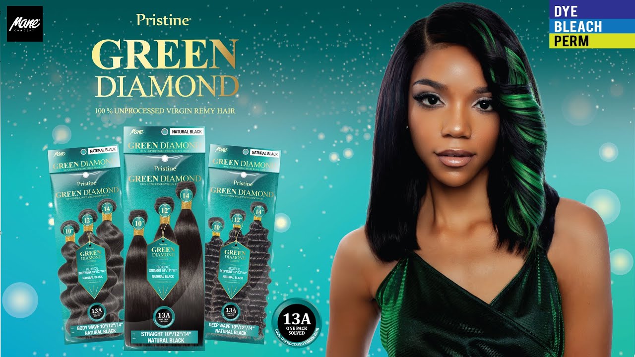 Mane Concept Green Diamond 100% Unprocessed Virgin Hair Straight