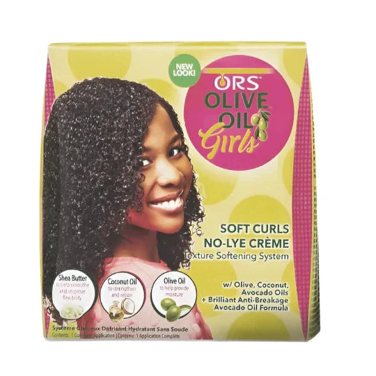ORS Olive Oil Girls Soft Curls No-Lye Creme Texture Softening System Kit