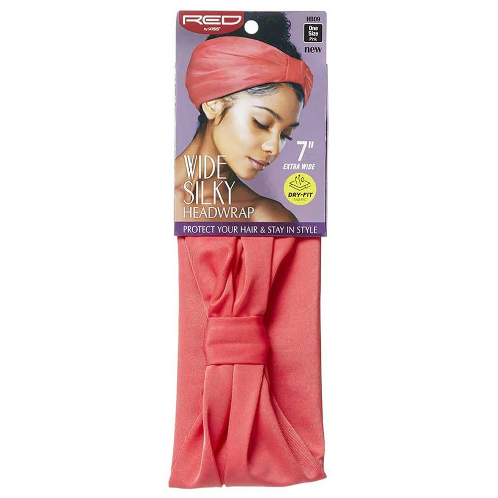 Red By Kiss Wide Silky Headwrap (Pink)