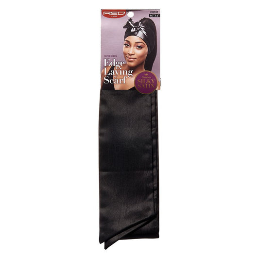 Red By Kiss Silky Satin Edge Laying Scarf  (Black)