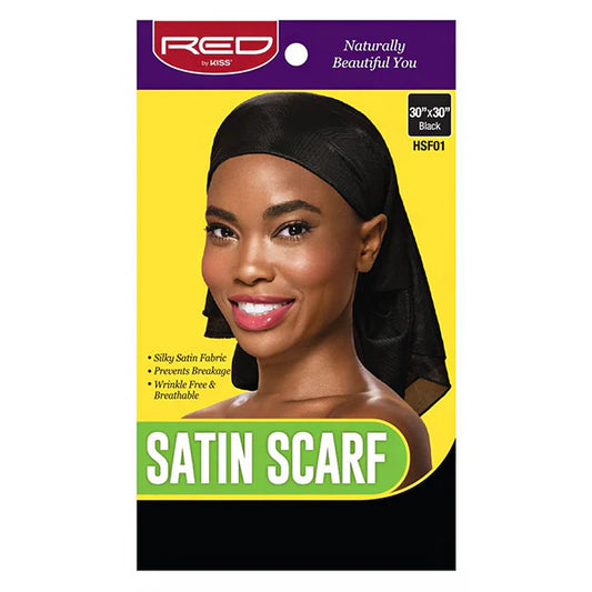 Red By Kiss Satin Scarf (Black)
