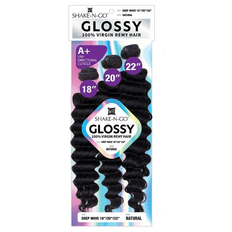 Shake N Go Glossy Deep Wave 100% Virgin Remy Human Hair